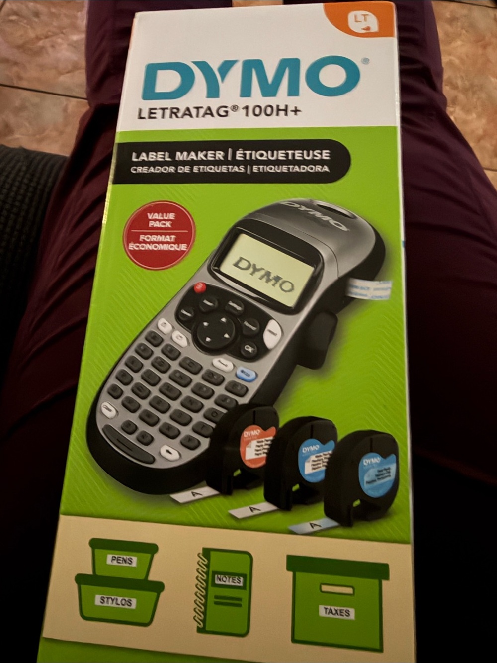 Dymo LetraTag 100H+ Black and Silver Handheld Label Maker